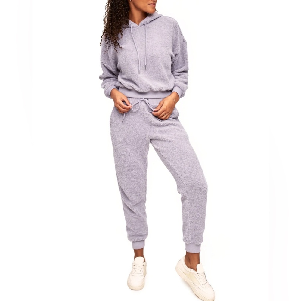 Adore Me Purple Lavender Women's Sherpa Jogger Set Size Medium